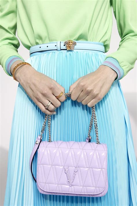 versace pastel chequerboard bag